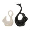 2x Couple Swan Statues Valentine’S Day Gifts Modern Ceramic Decorative Figurines Desktop Ornaments