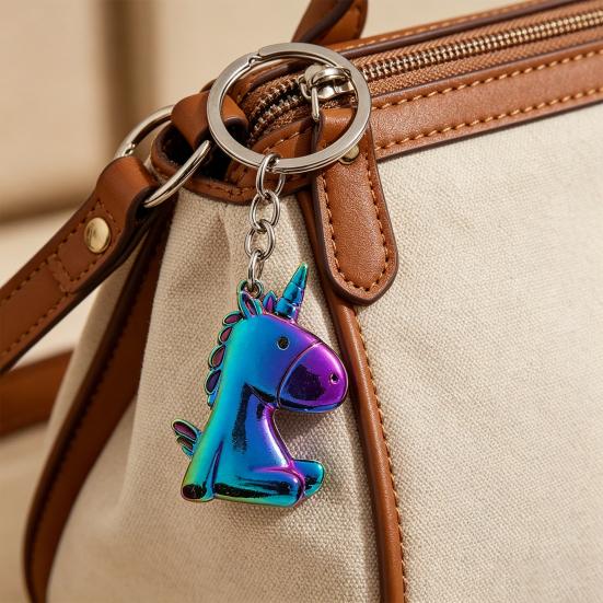 Unicorn Keychain Pendant Lightweight Metal Keychain Portable Bag Charms Creative Decorative Keyring for Bags And Keys