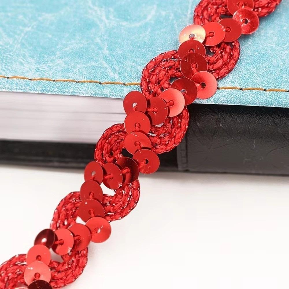DIY Sewing Sequin Lace Braided Band 15MM Dress Wedding Tape Decor Ribbon Trim Sewing Clothes Stage