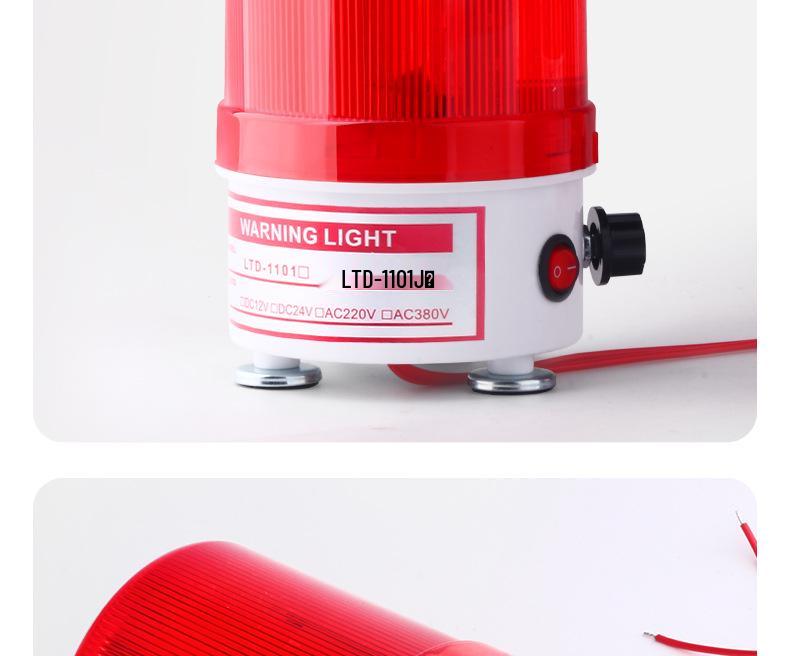 Magnetic LED Strobe Light & Alarm: Flashing 24V/12V with Sound, 220V Anti-Rear-End