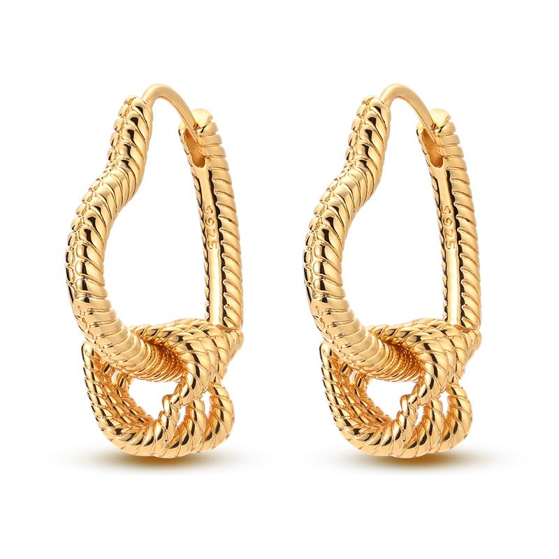 Original 925 Silber Creolen Gold Ohrringe Für Frau Herz Stern Mond Zirkonia Pendientes Modeschmuck