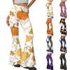 Women's Casual Halloween Print Flared Yoga Pants High Waist Stretchy Bootcut Leggings for Everyday Wear