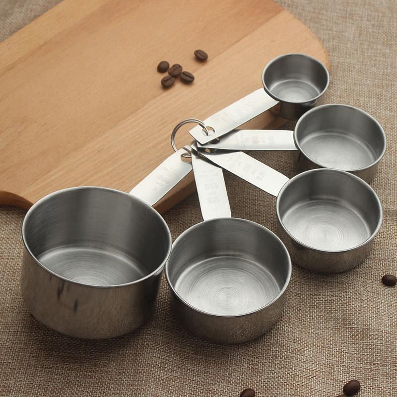 Stainless Versatile Steel Measuring Cups And Spoons Set For Baking Coffee And Treats Sweet
