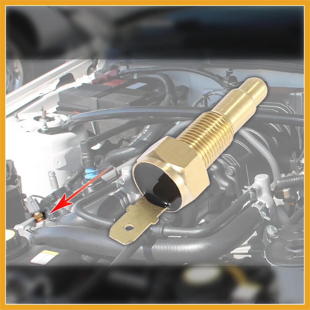 Universal Engine Cooling Fan Temperature Thermo Sensor Switch 1/8" NPT 200 Degree On 185 Degree Off Replacement