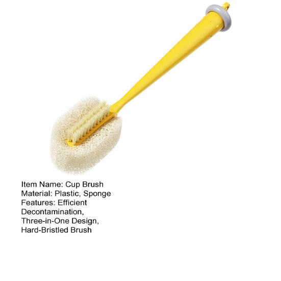 3 In 1 Cup Cleaning Brush Honeycomb Sponge Long Handle Design Water Cup Scrubber Stain-resistant Cup Cleaning Kit