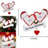 Delightful Double Heart Resin Christmas Tree Decorations For Festive Holiday Cheer