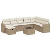 VidaXL Garden Lounge Set with Cushions 9 Pcs, Patio Sofas, Patio Furniture Set, Outdoor Furniture, Beige 3263594