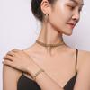Light Luxury Temperament Necklace Trendy Neck Jewelry Set Cold Wind Design Metal Color Collarbone Chain Women