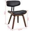 Dining Chairs 2 pcs Bentwood and Faux Leather