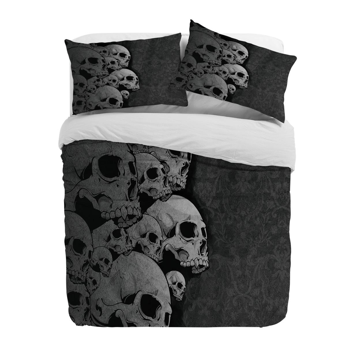 

Skull Duvet Cover With Pillow Case Custom 3pcs Bedding Set Quilt Cover Double Bed Home Textile EU single(135x200cm)