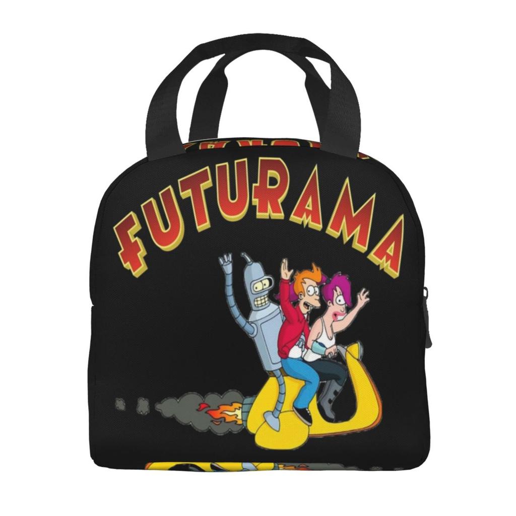 Futuramas Cartoon Comic Product Insulated Lunch Bag For School Food Storage Bag Leakproof Cooler Thermal Lunch Boxes