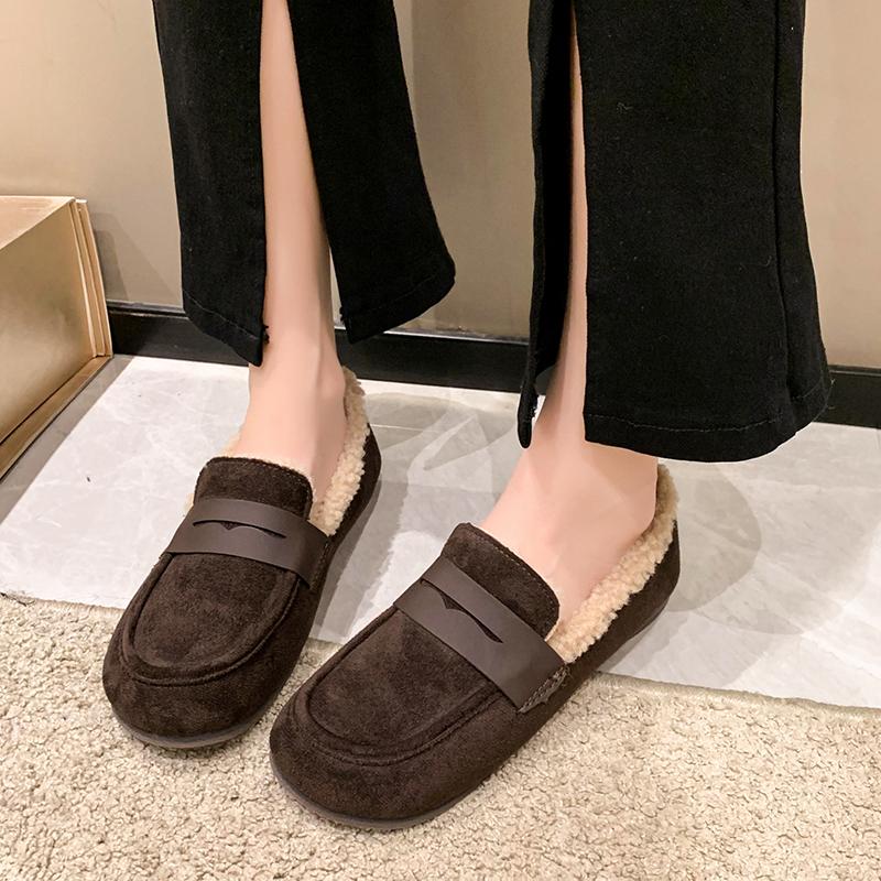 

Cotton shoes Doudou shoes flat-soled maternity shoes fleece thickened large size snow boots 35