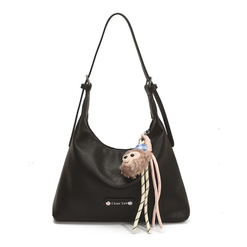 

Нишевая сумка-полумесяц из масляной вощеной кожи, универсальная маленькая сумка, женская новая сумка-мессенджер на одно плечо в ретро-дизайне