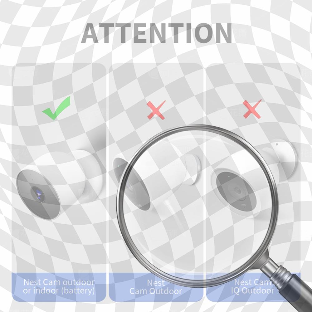 

Silicone Cover Camera Cover Waterproof Security Camera Protective Case Dustproof for Google Nest Cam Outdoor Or Indoor (Battery) Black