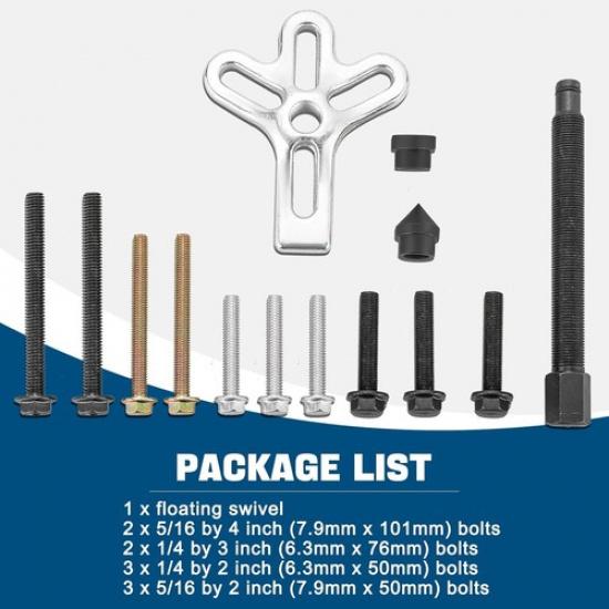 13PCS Harmonic Balancer Steering Wheel Puller Tool Flywheel Puller Cranksha