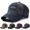 Fashion Men's Embroidered Baseball Cap, Vintage Washed Curved Brim Cap, Durable Retro Style Hat for Sports & Daily Outfits