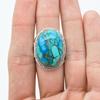 Natural Copper Turquoise Ring, 925 Sterling Silver Ring, Statement Ring, Bohemian Ring, Women Ring, Mohave Turquoise Ring, Gift For Her