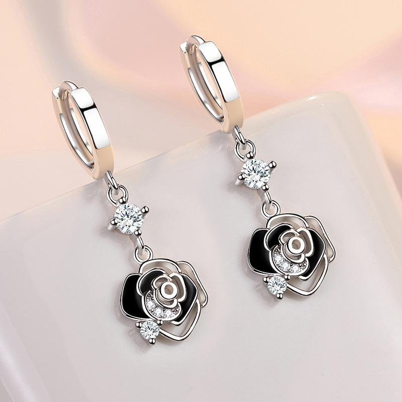 925 Sterling Silver Claws Stud Earrings with Crystal AAA CZ Stone Modern Design Fashion Versatile Accessories Women Jewelry