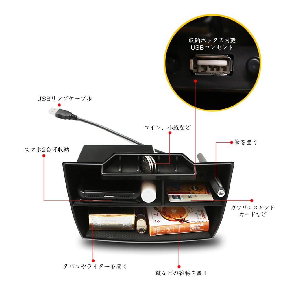 Ruiya Honda Civic (10th Generation) Storage Box with USB Port, Interior Accessory, ABS Material, No Rattle, Custom Parts