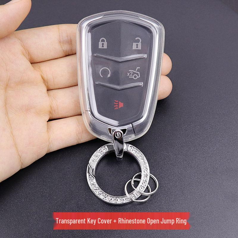 Transparent Full Coverage Key Case for Cadillac XT4 XT5 XT6 CT6 ATSL CTS XTS