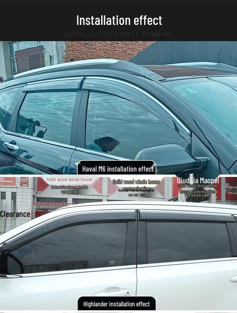 Honda Tenth Gen Accord, Civic, Lingpai, and Fengfan Car Window Rain Visor - Sun and Rain Guard for CR-V, XRV