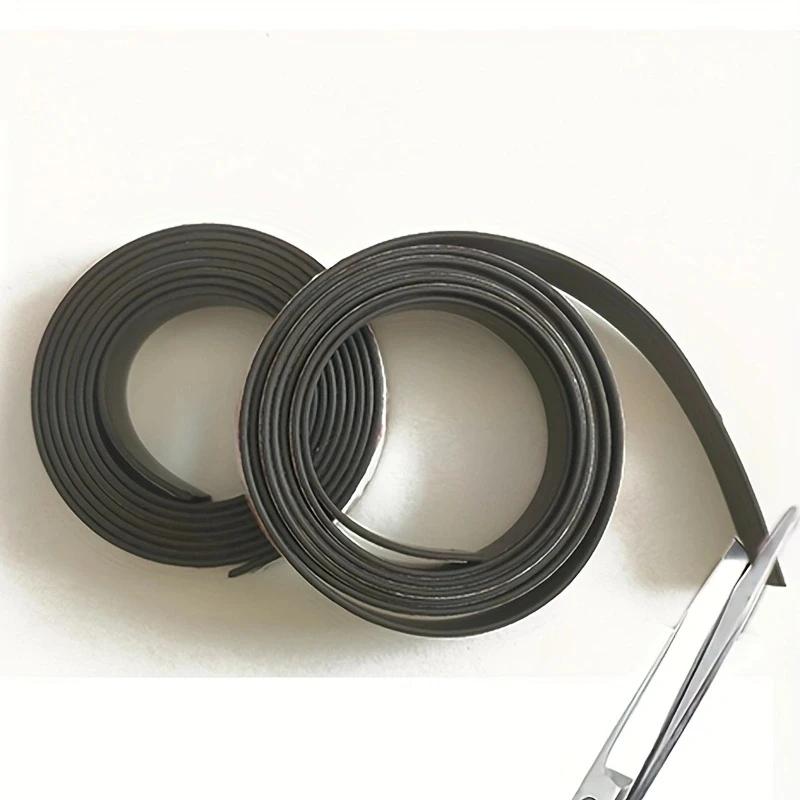 1Meter Self Adhesive Magnetic Tape Rubber Magnet Tape Strong Flexible Magnet Stripe for Refrigerator Photo Posters 39.37inch