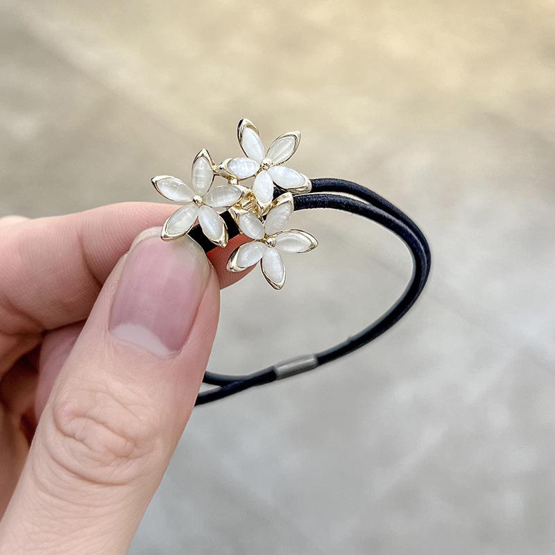 Exquisite Forest Style Butterfly Crystal Hair Ties - Durable Rubber Bands for Women