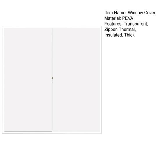 Fensterisolier-Set mit Reißverschluss Winter Thermoisolierte Fensterabdeckung mit Klebeband Wiederverwendbare Dicke Transparente Kunststofffolie zum Winterfestmachen