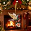 Yousheng 2D Acrylic Hummingbird Hanging Decoration Indoor Outdoor Garden Yard Window Wall Hanging Flat Flower Colorful Bird Ornament