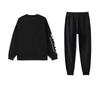 Li Ning Loose Fit Pullover Round Neck Long Sleeve Sweatshirt And Pants Casual Sports Set Men Sweatshirt and Pants AYKT551-7+AWDT607-1