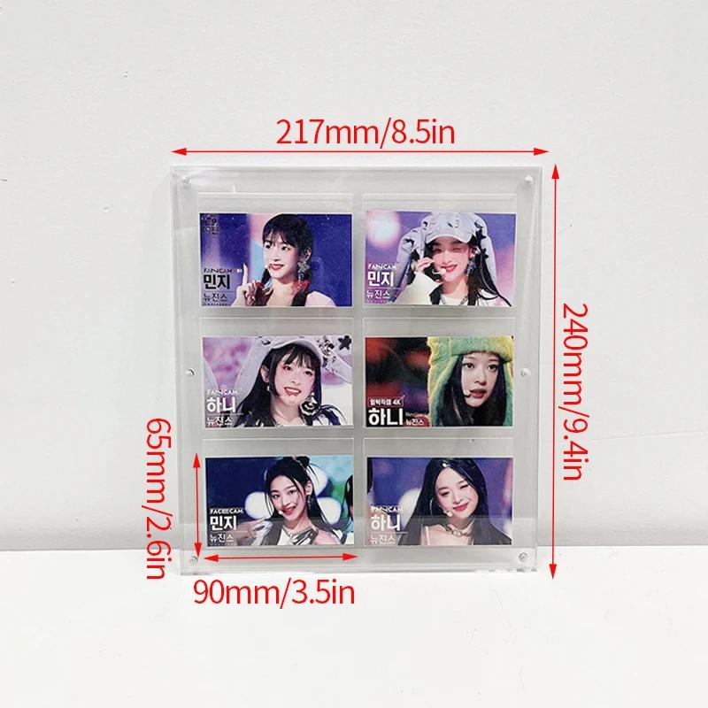 Acrylic Photo Frame Kpop Photocard Stand Idol Photocard Display Picture Frames Photo Card Protector Frame Room Desktop Decor