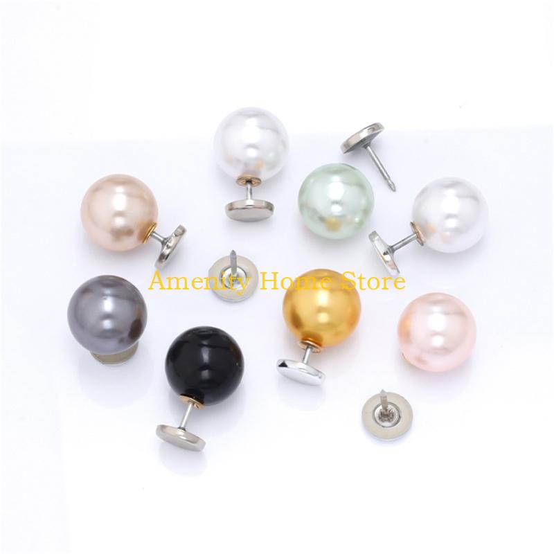 F26C Metal Pearls Pin Secure Flat Designs For Garment Decoration And Handcraft