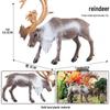 Realistic Animal Models: White Fox, White-tailed Deer, Arctic Fox Children's Gift Toys