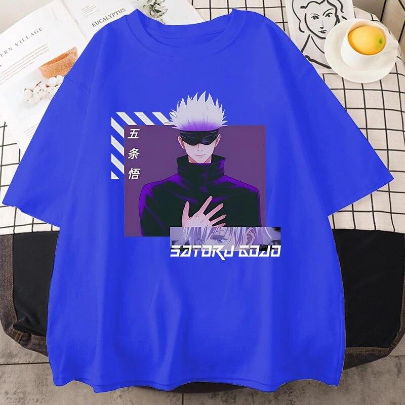 Nové tričko Satoru Gojo s potiskem Dámské Unisex Dospívající Móda Anime Harajuku Neformální Trička s krátkým rukávem Trička