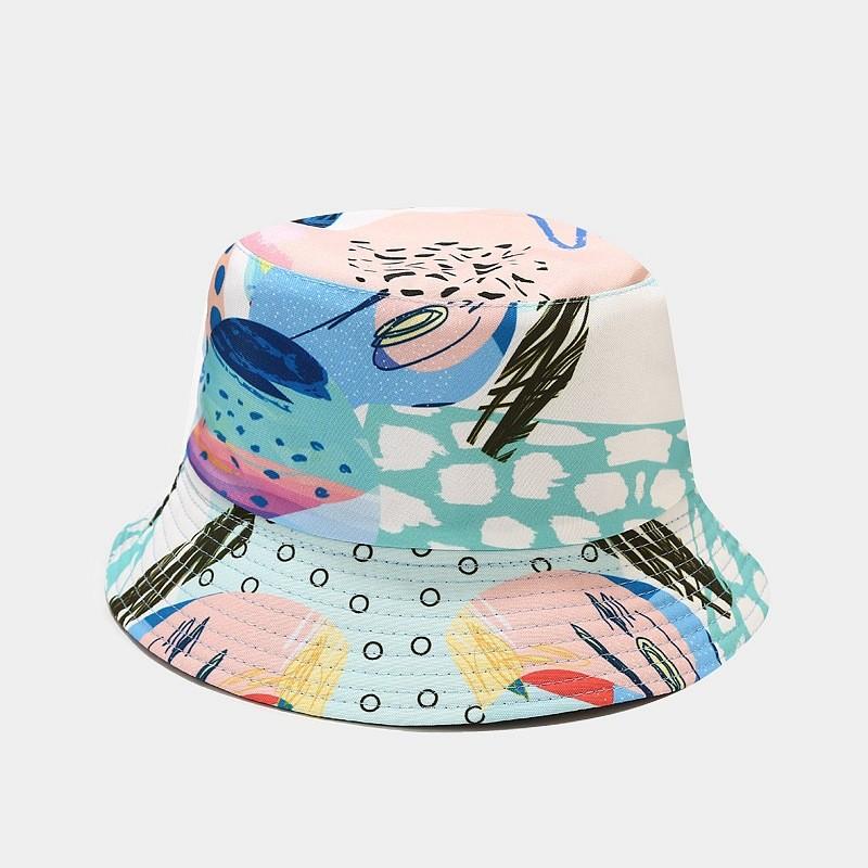 

Classic Vintage Print Doublesided Sun Hat For Men Women Summer Outdoor Uv Protection Style A