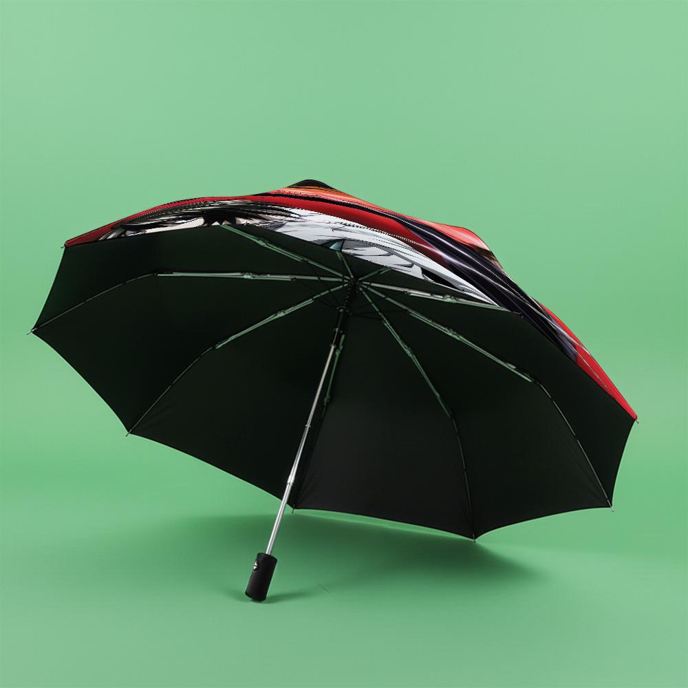 1 PC Automatic Folding Umbrella-Death NotePattern, Portable & Foldable Design with 8 Ribs, Christmas Birthday Gifts
