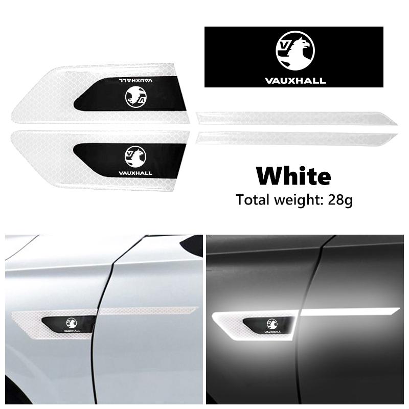 

Car Door Reflective Safety Strip Stickers Warning Safety Tape For Vauxhall Corsa VXR Crossland Combo Life Astra Mokka Grandland