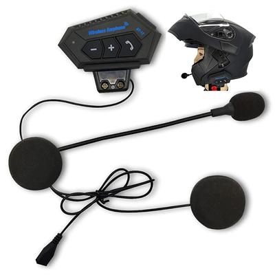 Motorcycle BT 5.0 Helmet Headset Wireless Hands-free Call Kit Stereo Anti-interference Waterproof Music Player Speaker