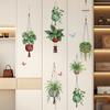 Fresh Green Potted Plants And Butterfly Ornaments For Bedroom, Cabinets, Living Room Background Beautification And Decoration Wall Stickers