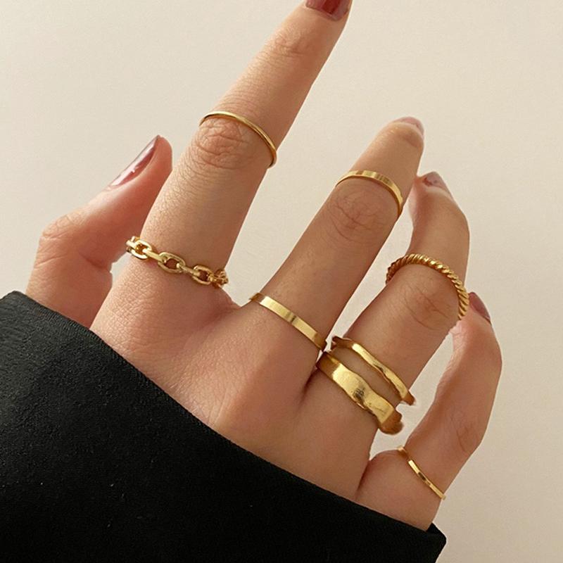 

10 шт. Золотого цвета винтажное кольцо креативное ретро кольцо с жемчугом и цирконием кольцо на палец