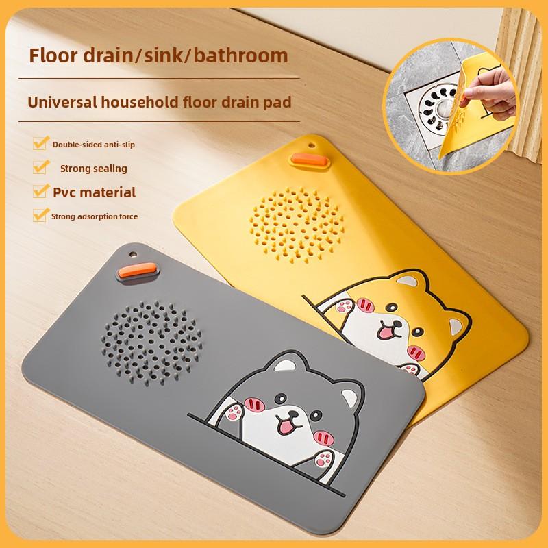Silicone Anti-odor Device for Floor Drain Cover, Anti-insect for Bathroom and Kitchen, Anti-backflow Odor Pad for Toilet Drain Seal, Cartoon