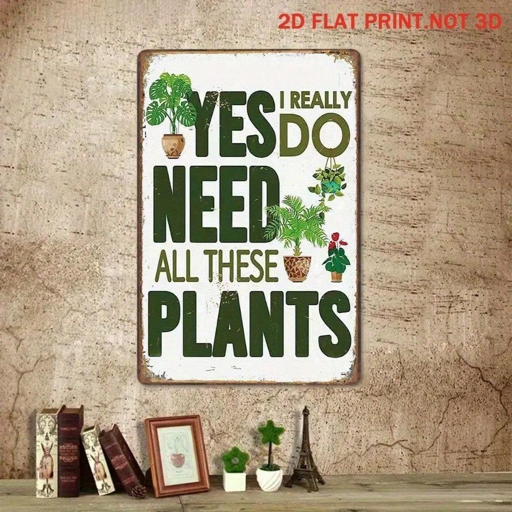 Metal Wall Art Plant Lover Gift Garden Decor Poster