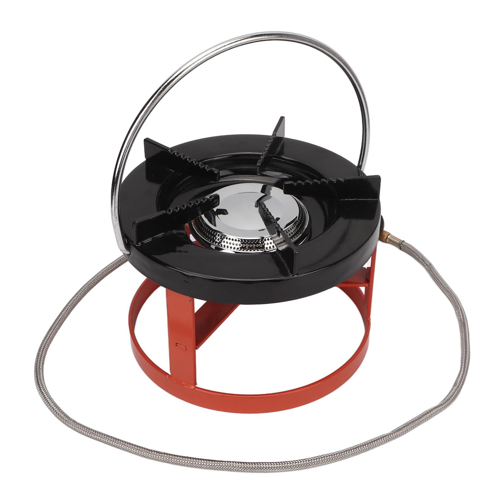 

Газовая плита для кемпинга, портативная, с плоским газовым баллоном, для приготовления пищи на открытом воздухе, с ручкой для походов