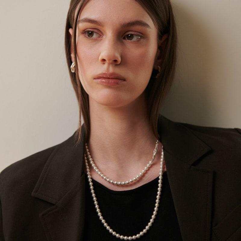 cotoit Knot Point Pearl Necklace Long(6mm)