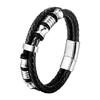 Charm Braid Rope Bracelet For Men Stainless Steel Magnetic Buckle Genuine Leather Bracelets & Bangles Male Female Jewelry