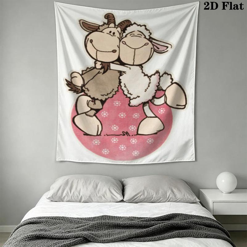 Jolly Cute Wall Tapestry Aesthetic Wall Hanging Printed Fabric Blanket Decorative Tapestries for Bedroom Living Room Home Decor