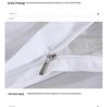 Washed Cotton 4-Piece White Bedding Set for Hotels and Guesthouses, Fitted Sheet Style