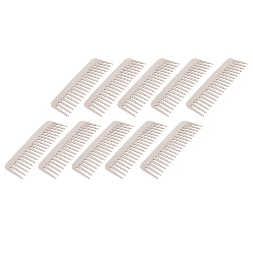 10 Pack Wheat Straw Wide Tooth Detangling Comb Easily Detangles Wet Dry Hair Wide Tooth Detangling C