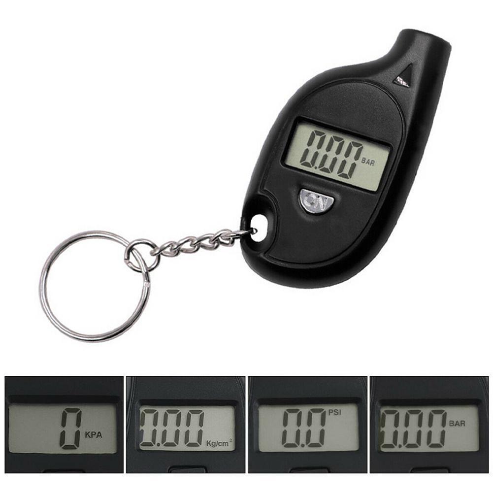 Mini Keychain Style Tire Gauge Digital LCD Display 5-150 PSI Car Tyre Air Pressure Tester Meter For Car Auto Motorcycle Tool