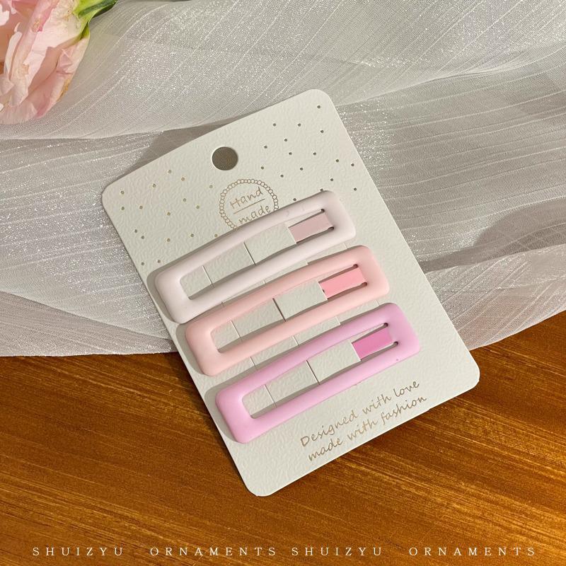 

Розовая заколка для волос «Дофамин»: Бесшовная круглая заколка Y2K - Милая маленькая боковая заколка для челки для женщин